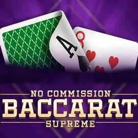 Baccarat Supreme slot logo by OneTouch Games at Foxygold Casino