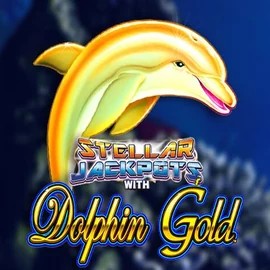 Jackpots logo of Dolphin Gold with Stellar Jackpots from Lightning Box Game at Foxygold Casino