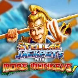 Stellar Jackpots with More Monkeys logo by Lightning Box Game at Foxygold Casino